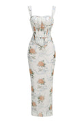 Floral Corset Fitted Dress
