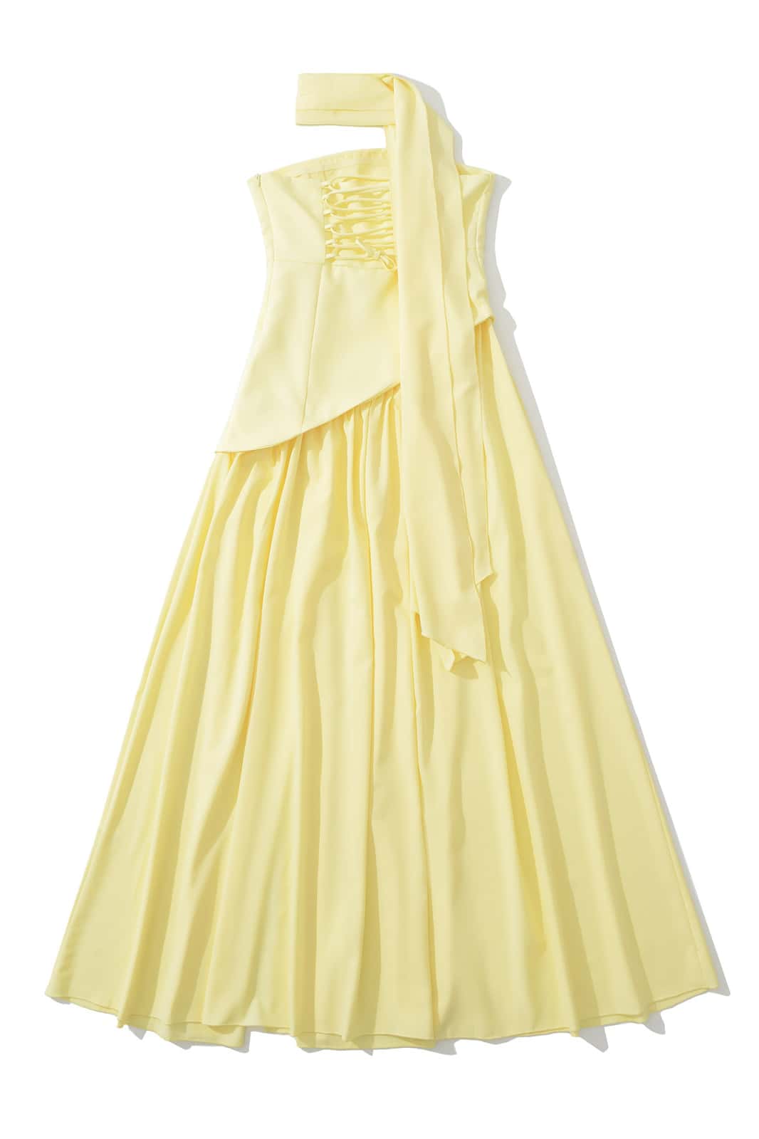 Burgundy Crepe Bodice Gathered Long Dress