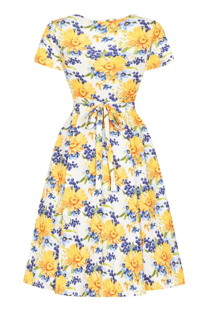 Pink Floral Wrap Dress with Sash
