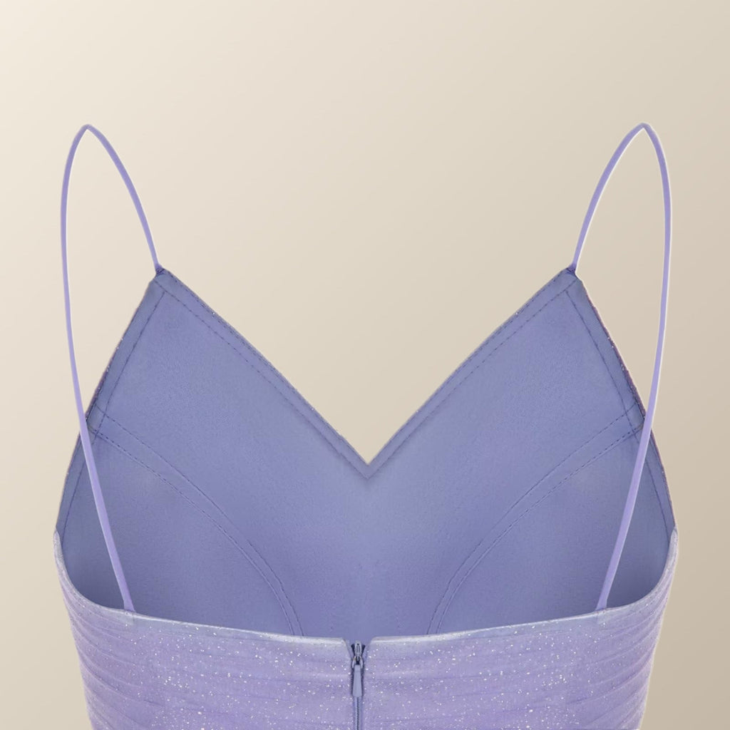 Lavender Ruffles Short A-line Party Dress