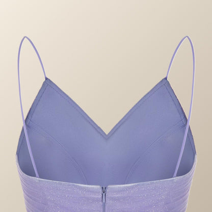 Lavender Ruffles Short A-line Party Dress