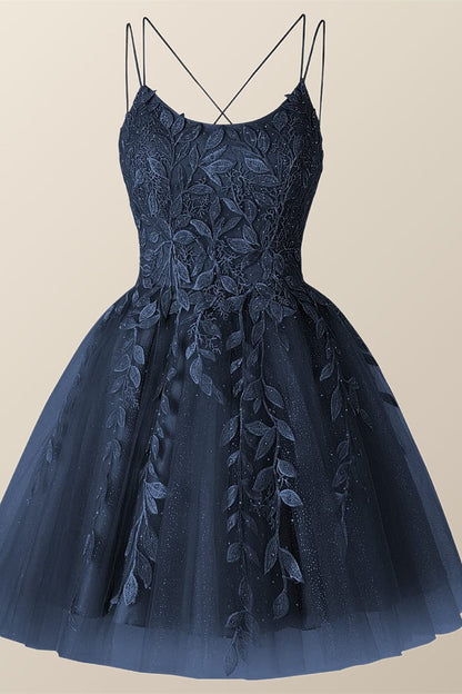 Lavender Appliques A-line Short Princess Dress