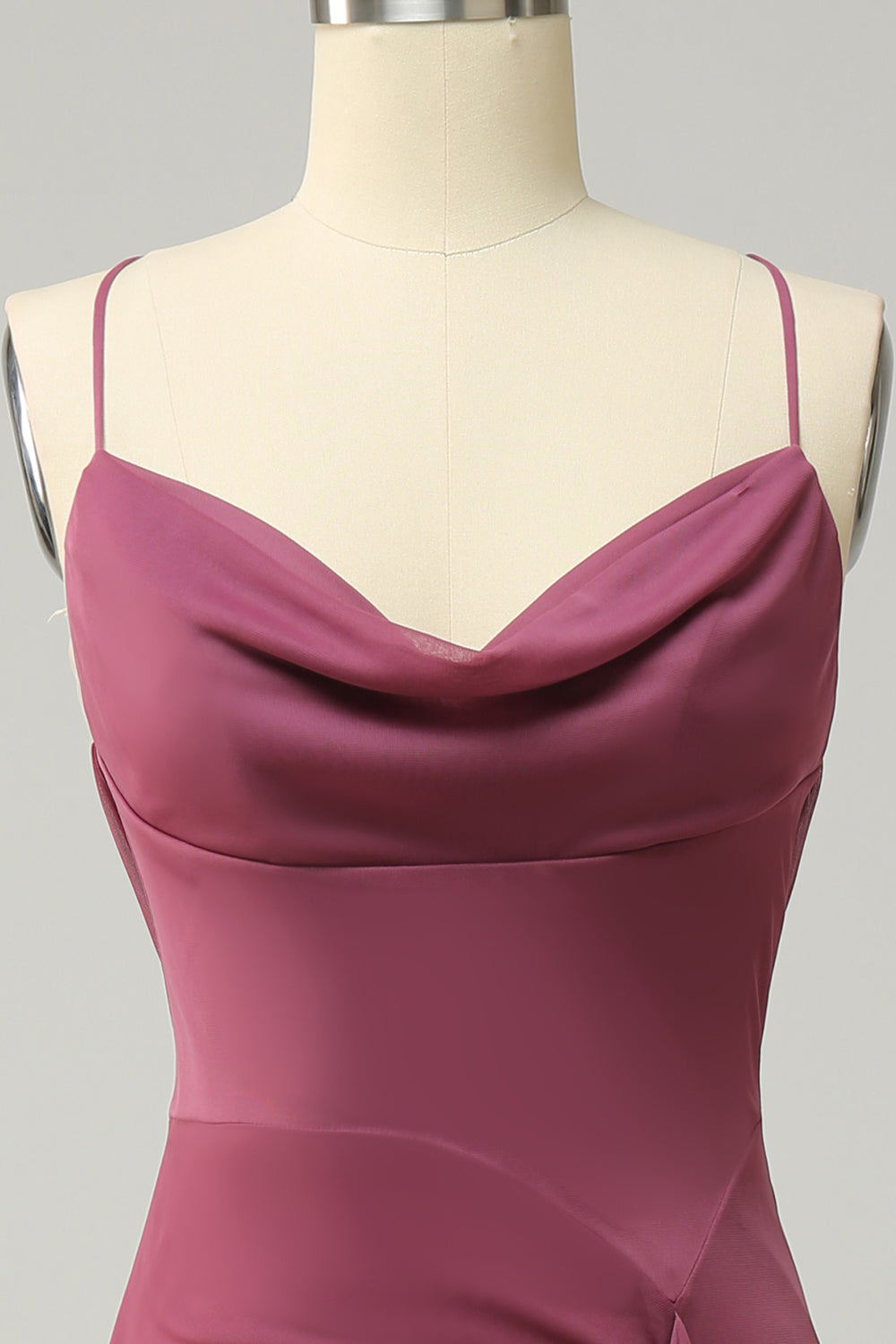 Spaghetti Straps Cross Back Desert Rose Plus Size Bridesmaid Dress