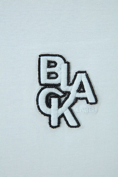 Black Label Small Logo premium T-shirt in blue, featuring a subtle logo design on the front, made from soft, comfortable fabric.