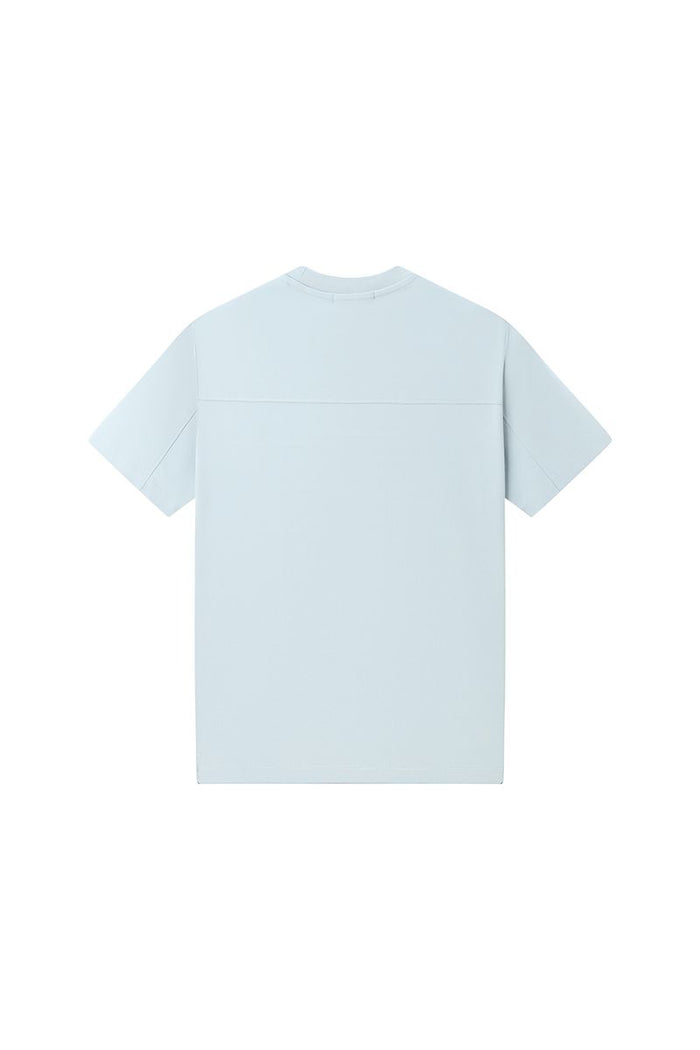 Black Label Small Logo premium T-shirt in blue, featuring a subtle logo design on the front, made from soft fabric.