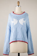 Fisherman Blue Oversized Knit Sweater