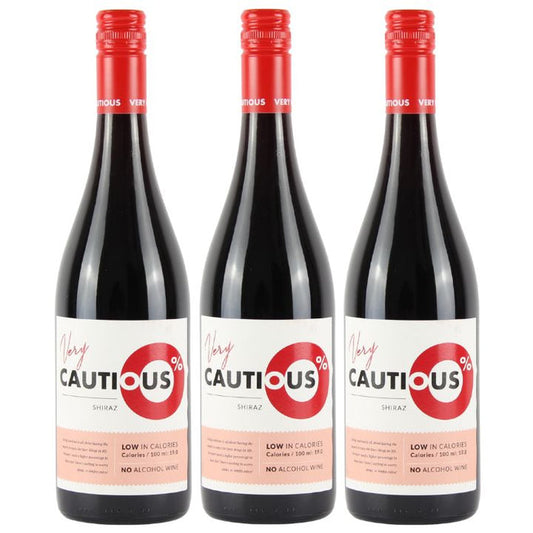 Bundle - De Bortoli, The Very Cautious One Shiraz 0.0% 3-Pack