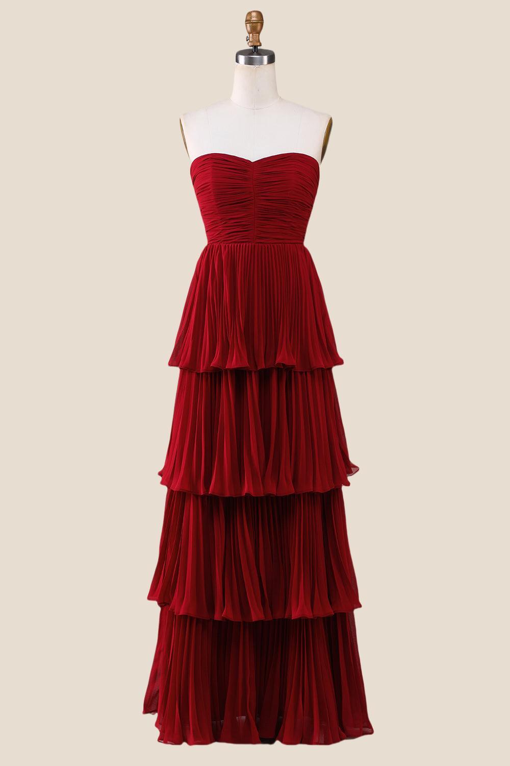Emerald Green Chiffon Ruffles Long Party Dress