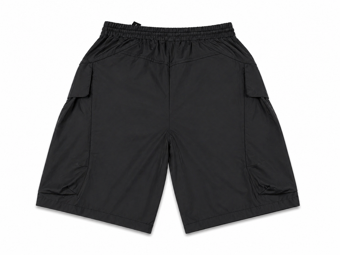 Black Copper Rivet men's span twill shorts with rivet details, casual fit, and classic style, perfect for summer wear.
