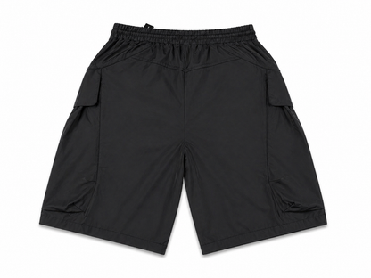 Black Copper Rivet men's span twill shorts with rivet details, casual fit, and classic style, perfect for summer wear.