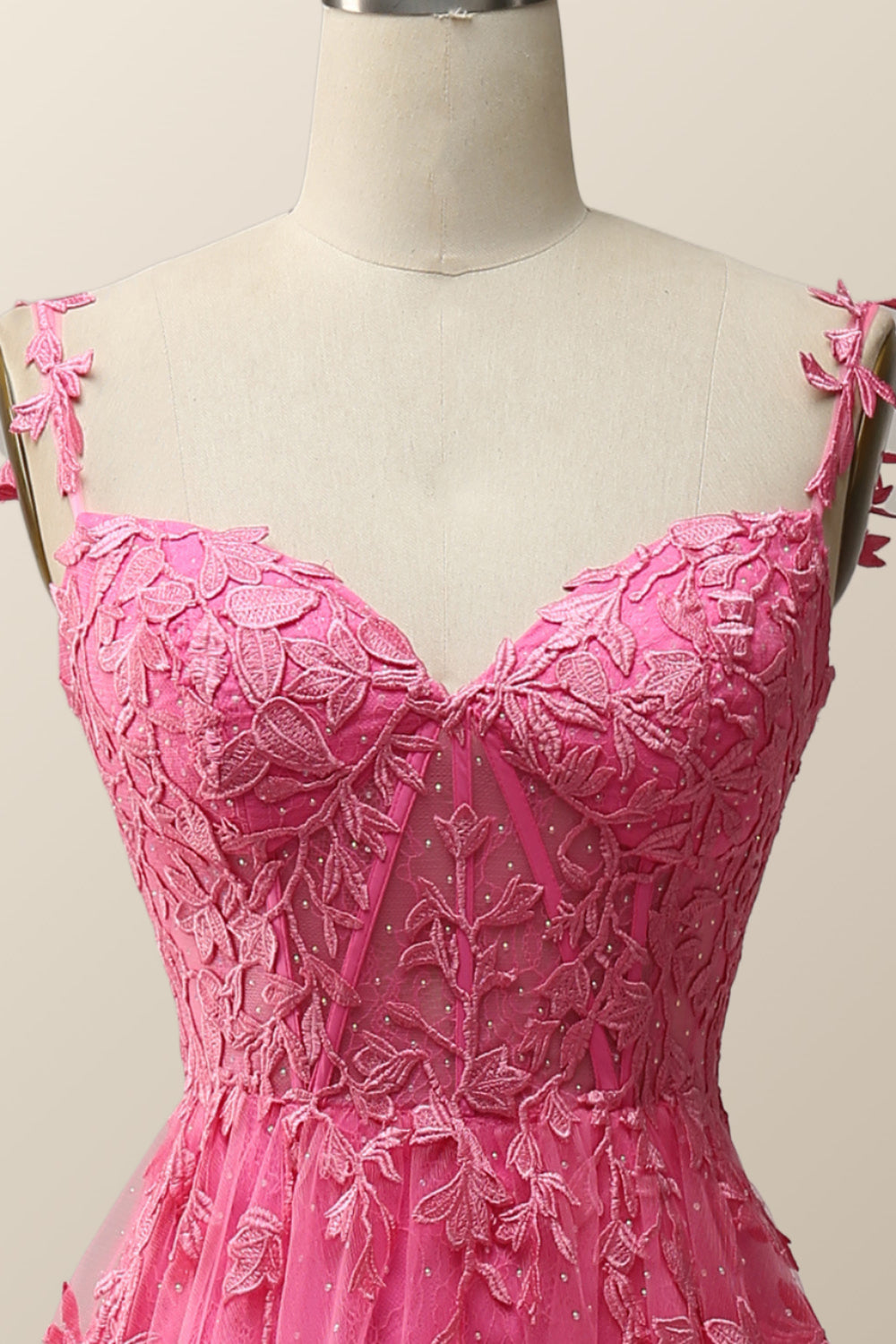 Navy Blue Lace Appliques A-line Long Formal Gown