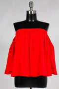 Lucid Red Off-The-Shoulder Top