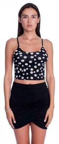 Lush Malibu Party Black Tulip Hem Mini Skirt