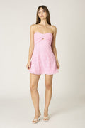 Isla Pink Strapless Mini Dress