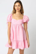 Jessie Light Pink Babydoll Mini Dress