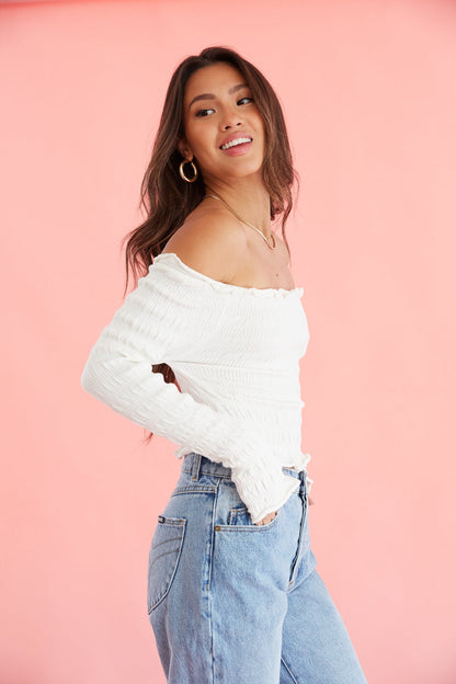 Katrina Smocked Crop Top