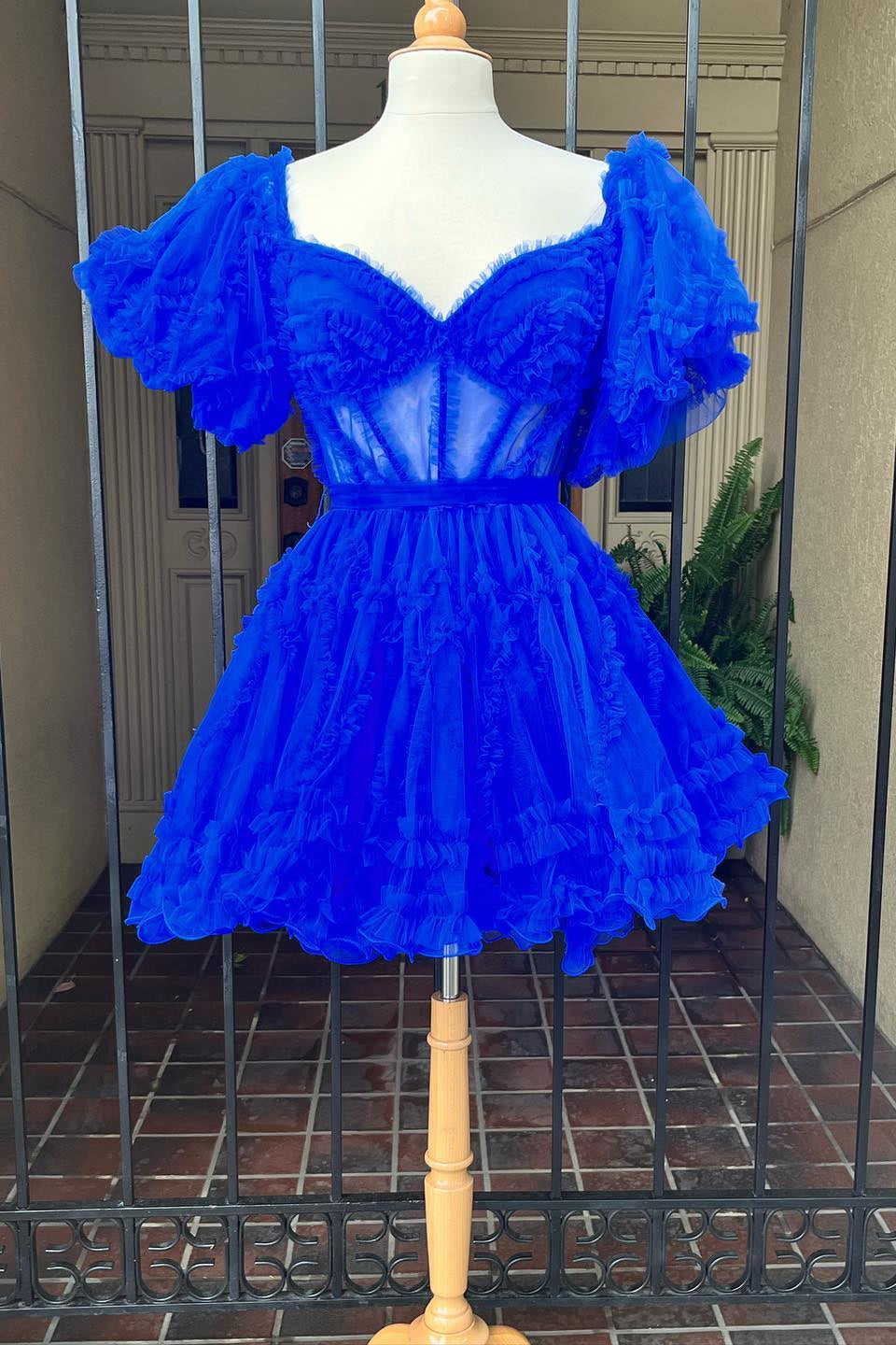Off the Shoulder Hot Pink Ruffles Short A-line Homecoming Dress