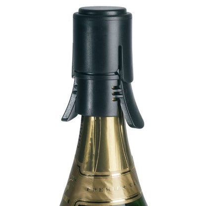 Le Creuset SW-101 Sparkling Wine Stopper [Black Nickel] in bottle