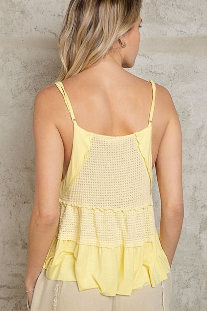 Luv Yellow V-Neck Tank Top