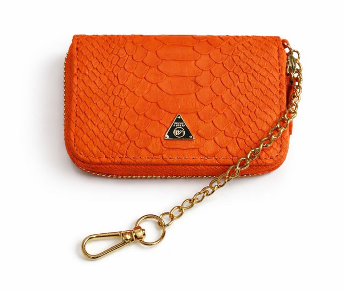 Mint coin pouch wallet with a pocket chain, compact and stylish, featuring the brand's signature design and durable materials.
