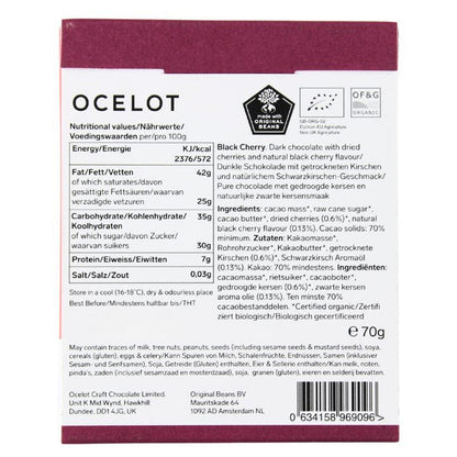 Ocelot Chocolate Black Cherry 70g