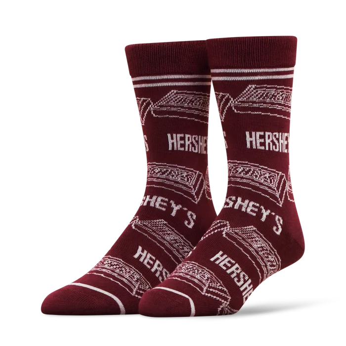 ODD SOX Hershey's Bar Socks 2 Pack featuring chocolate bar designs, comfortable casual socks for everyday wear.