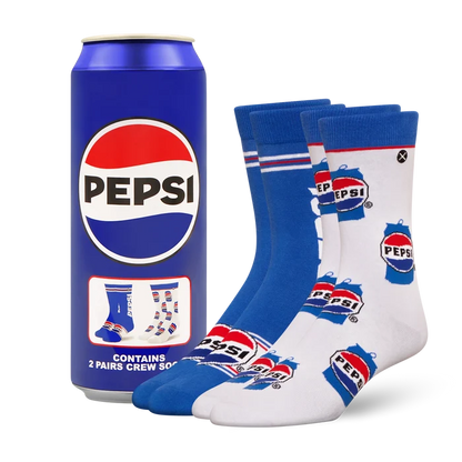 ODD SOX Pepsi socks 2-pack featuring vibrant Pepsi logo and design, comfortable cotton blend, casual sock style.