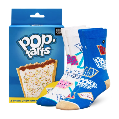 ODD SOX Pop Tart Socks 2 Pack featuring colorful, fun sock designs with bright pop tart patterns for casual wear.