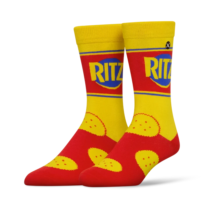 Pair of ODD SOX Ritz socks in a 2-pack, featuring colorful patterns and comfortable cotton material, designed for casual wear.