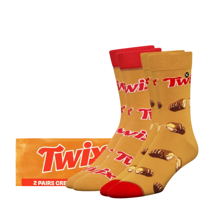 ODD SOX Twix socks 2-pack featuring colorful, playful sock designs with candy-inspired patterns, made by ODD SOX.