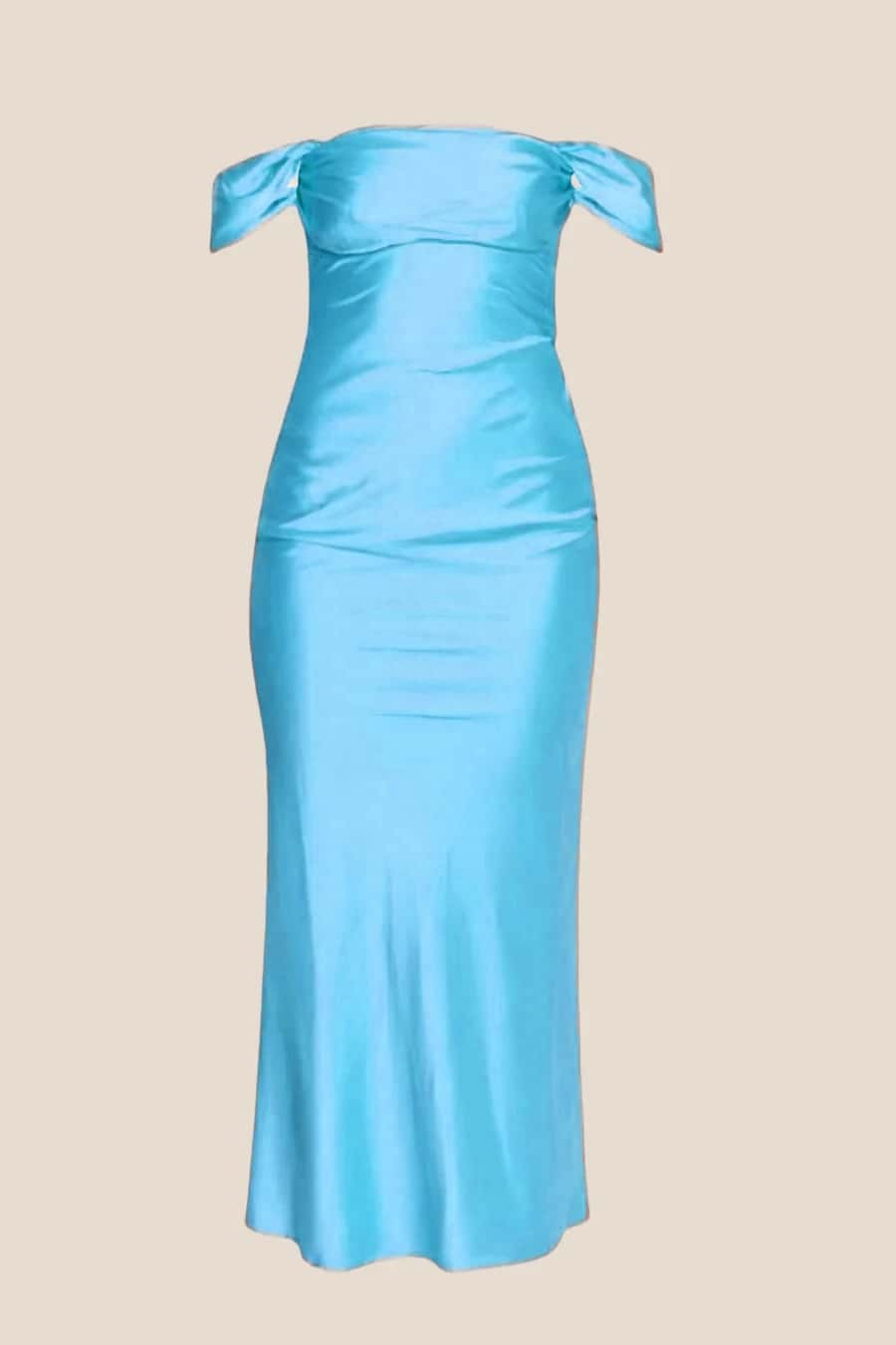Off the Shoulder Red Soft Satin Long Dress
