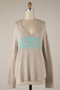 Hit The Beach Beige Lightweight Sweater