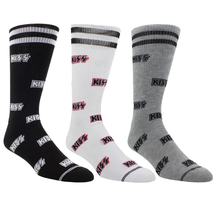 Perri's Kiss gift sock box with three pairs of colorful, patterned socks displayed in a gift box on a white background.