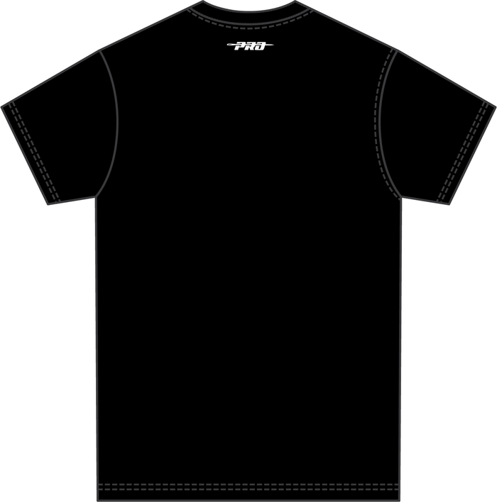 Black Pro Standard Las Vegas Raiders "Born for Sports" T-shirt with Raiders logo and bold text design.