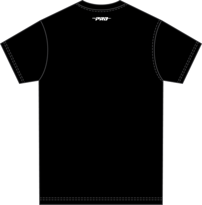 Black Pro Standard Las Vegas Raiders "Born for Sports" T-shirt with Raiders logo and bold text design.