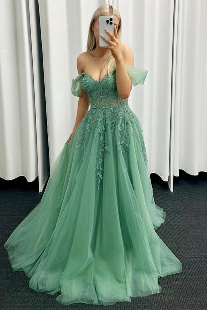 Black Floral Embroidery Strapless A-line Formal Dress