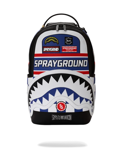 Sprayground First Place Chase backpack, a stylish accessories bag with bold graphic design and adjustable straps.