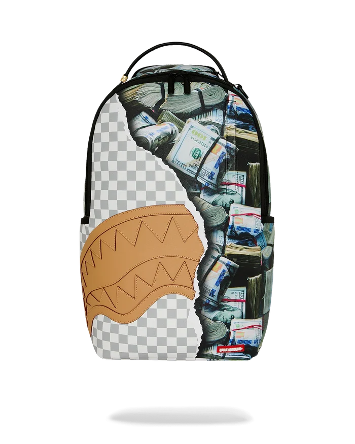 Sprayground Hidden Fortune backpack featuring bold graphic design and adjustable straps, ideal for fashion and everyday use.