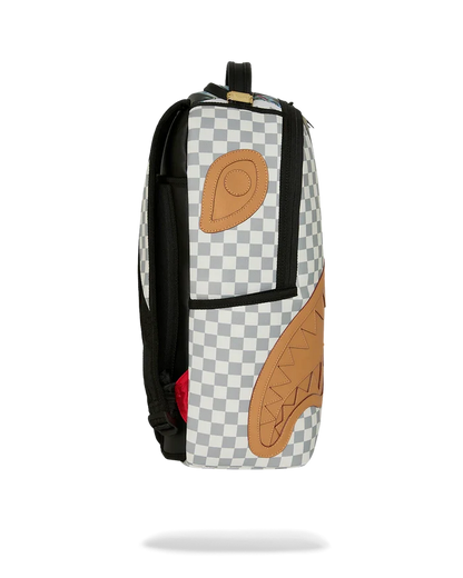 Sprayground Hidden Fortune backpack featuring vibrant, colorful design with multiple compartments and adjustable straps.