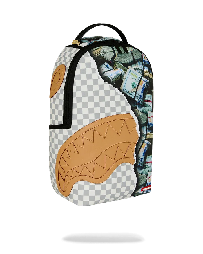 Sprayground Hidden Fortune backpack featuring bold design, multiple compartments, and adjustable straps, accessory for style and utility.