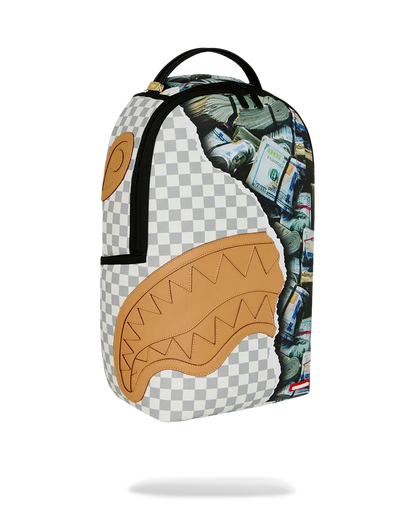 Sprayground Hidden Fortune backpack featuring bold design, multiple compartments, and adjustable straps, accessory for style and utility.