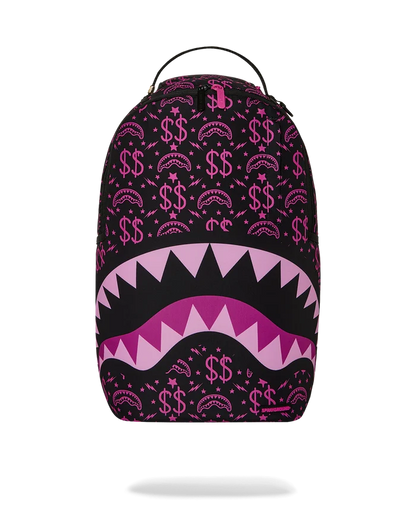 Sprayground Money Maker Shark Paper backpack featuring bold shark graphic and adjustable straps, stylish accessories for everyday use.