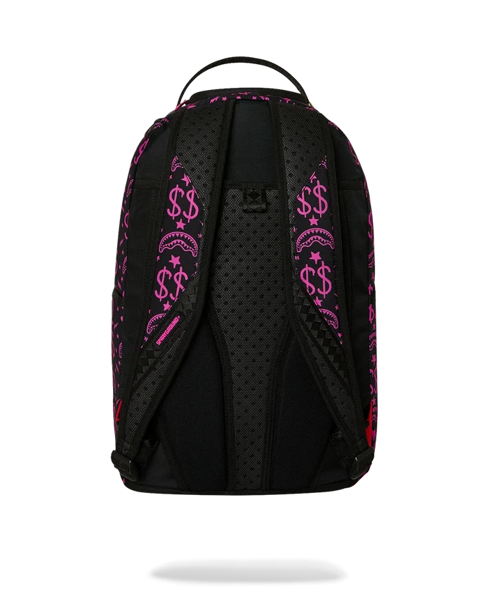 Sprayground Money Maker Shark Paper backpack with shark graphic, designed as a stylish accessory for everyday carry.