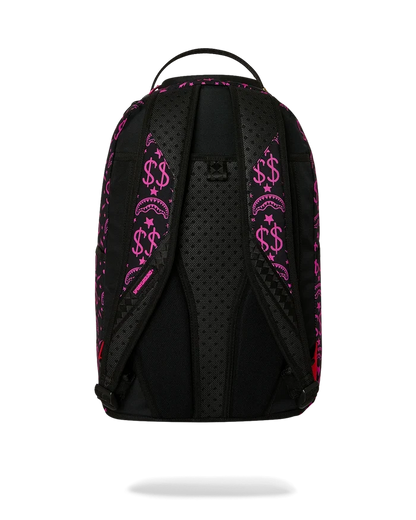 Sprayground Money Maker Shark Paper backpack with shark graphic, designed as a stylish accessory for everyday carry.