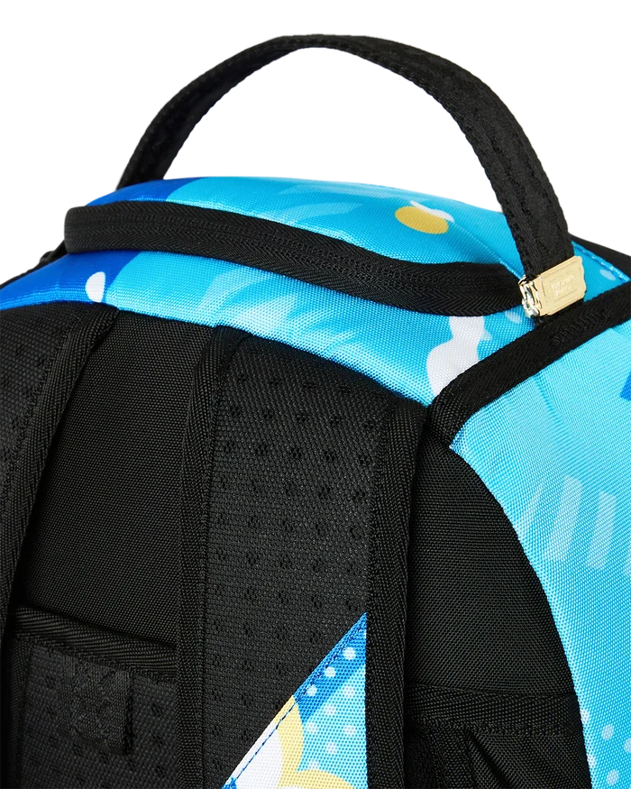 Sprayground Pac-Man collab backpack featuring colorful Pac-Man design and adjustable straps, perfect for casual accessories.
