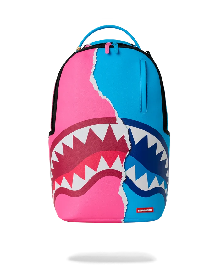 Sprayground Shark Central Zen backpack with shark graphic and vibrant colors, showcasing the accessories design and detailed artwork.