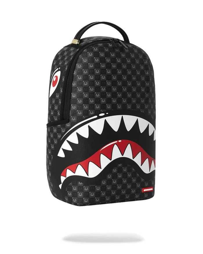 Sprayground Shinobi Sharks in Paris backpack featuring vibrant shark and cityscape design, stylish accessories for everyday use.