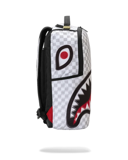 Sprayground Spectral Shadow backpack with bold graphic design, adjustable straps, and multiple compartments for accessories.