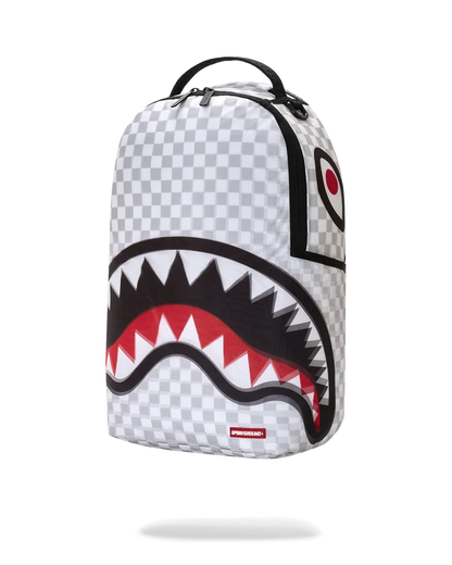 Sprayground Spectral Shadow backpack with vibrant, abstract design featuring multiple compartments and adjustable straps.