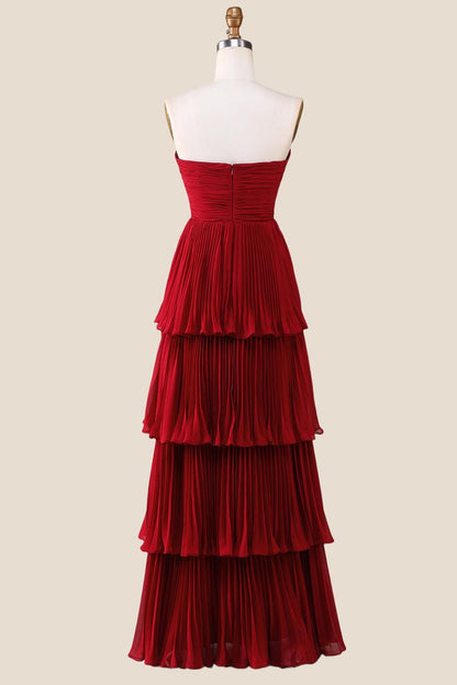 Emerald Green Chiffon Ruffles Long Party Dress